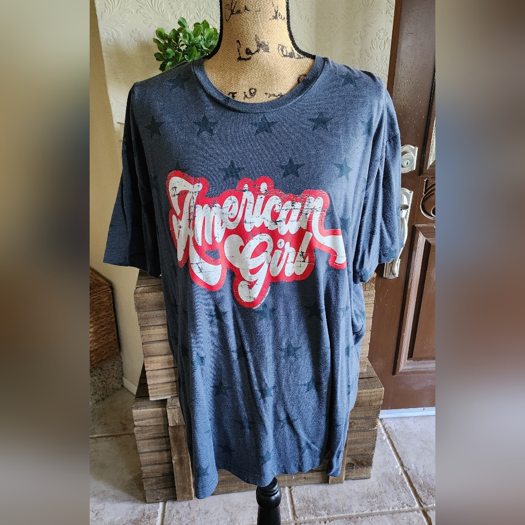 American Girl T-Shirt With Star Design